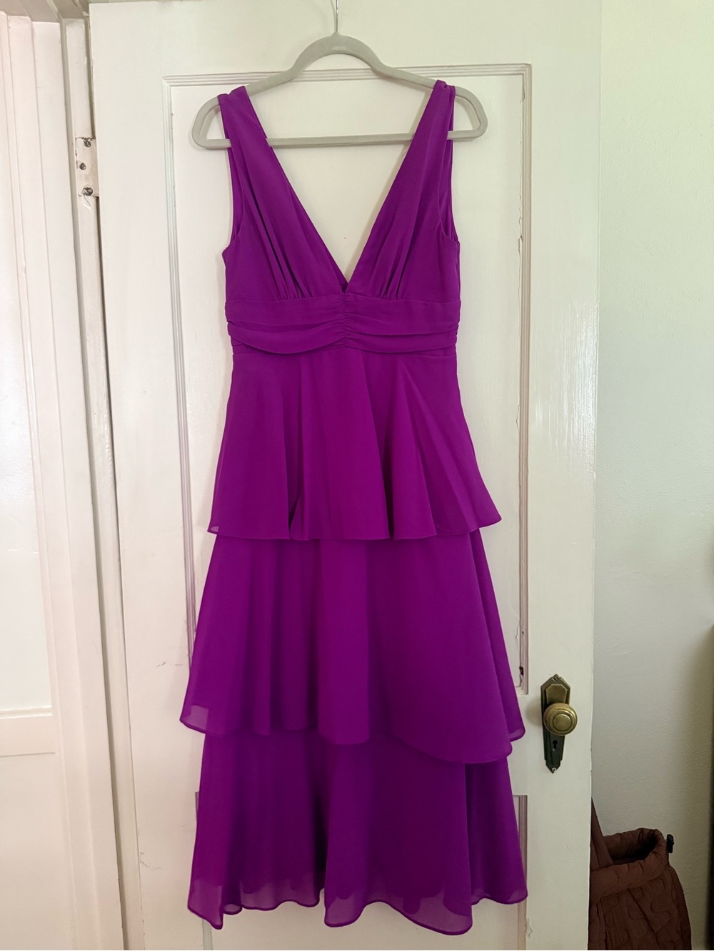 Lulus Celebration Time Purple Tiered MIDI Dress - Picture 2 of 3